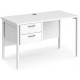 Maestro H Frame Shallow Desk with Two Drawer Pedestal